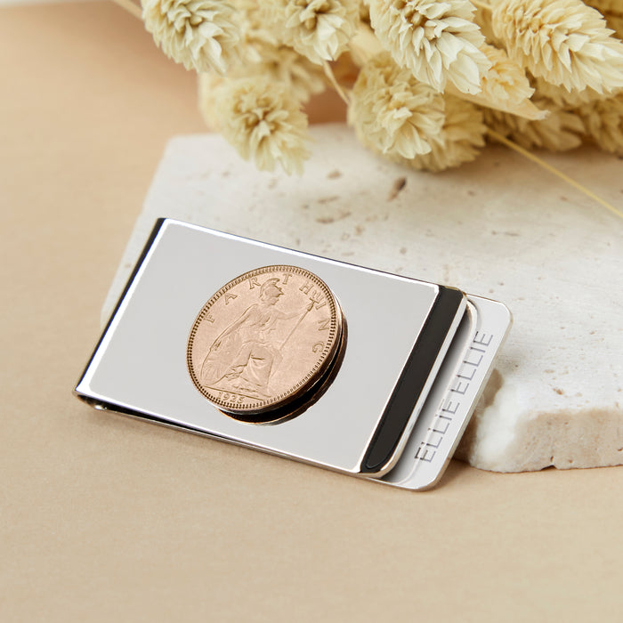 Farthing Year Coin Money Clip 1920 To 1955