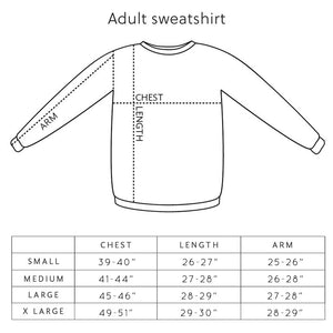 'Always Organised' Embossed Label Font Sweatshirt