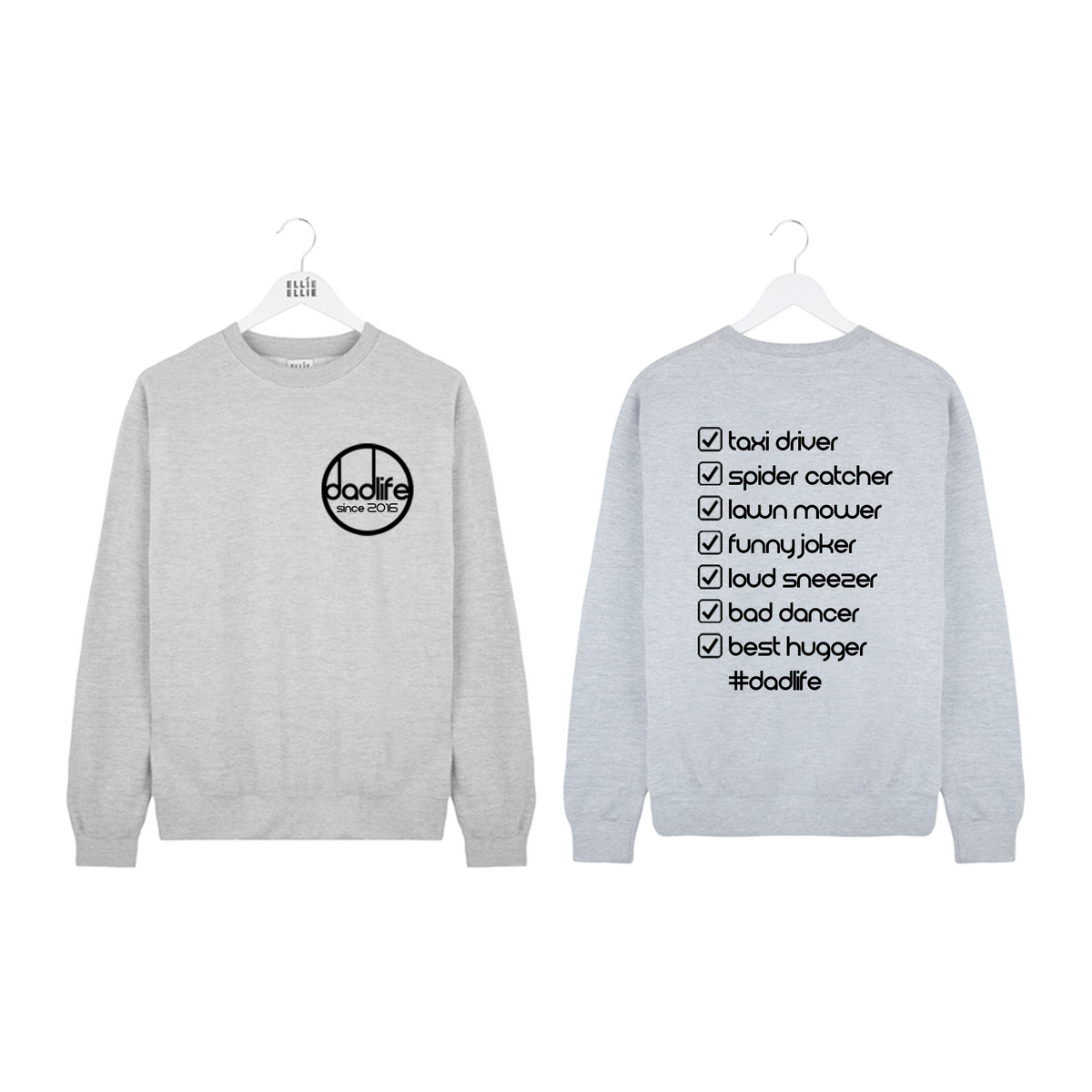 Personalised Year 'Dadlife' Back Print Men Sweatshirt