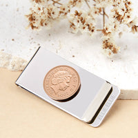 21st Birthday 2004 Penny Coin Money Clip