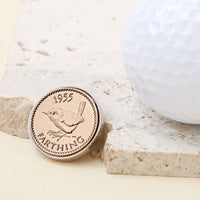 70th Birthday 1955 Farthing Coin Golf Marker