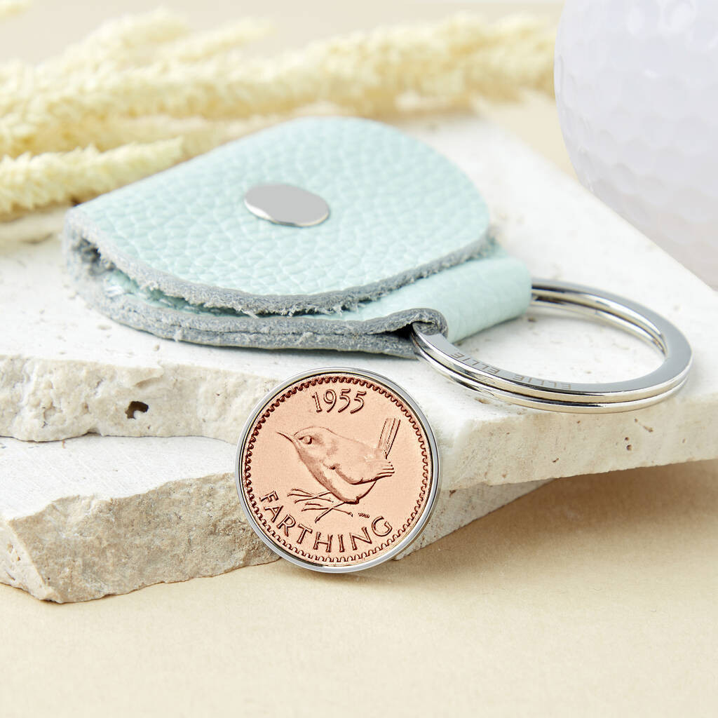 70th Birthday 1955 Farthing Coin Golf Marker