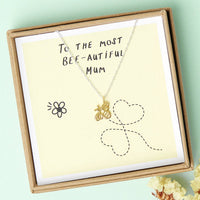 Classic Sterling Silver And Gold Queen Bee Necklace