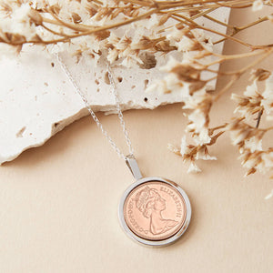Half penny Year Coin Necklace Pendant 1971 To 1983