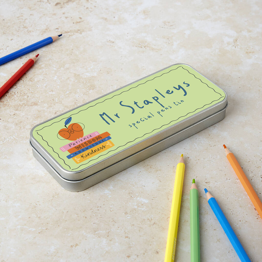 Personalised Special Teachers Pen And Pencil Tin