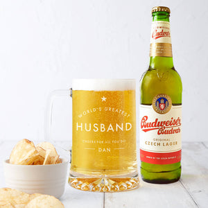 'Worlds Greatest Husband' Personalised Beer Tankard