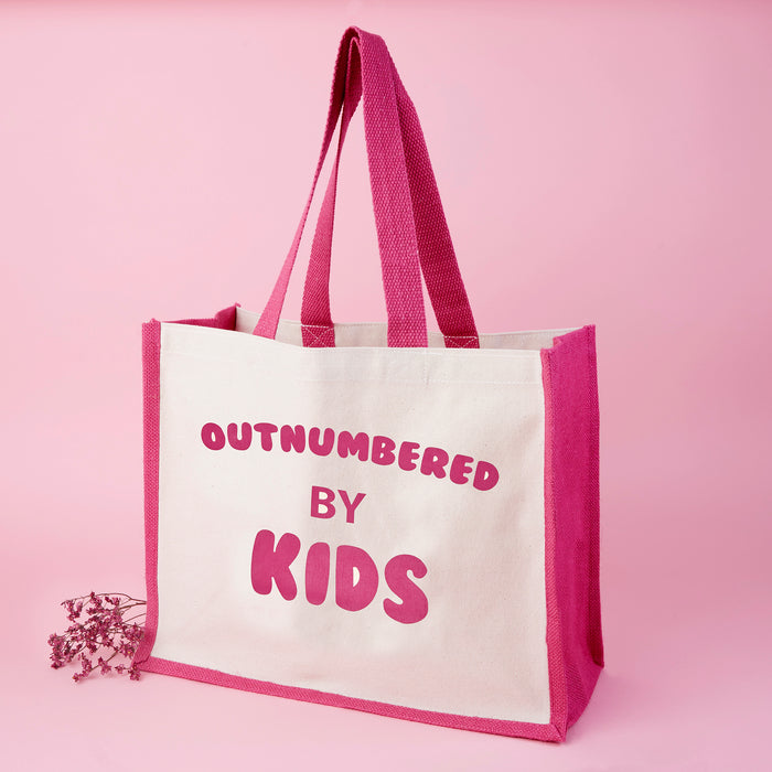 Outnumbered By Kids Tote Bag