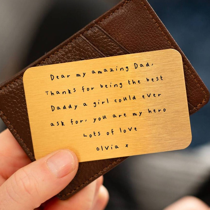 Personalised Dad Wallet Keepsake Card – Ellie Ellie