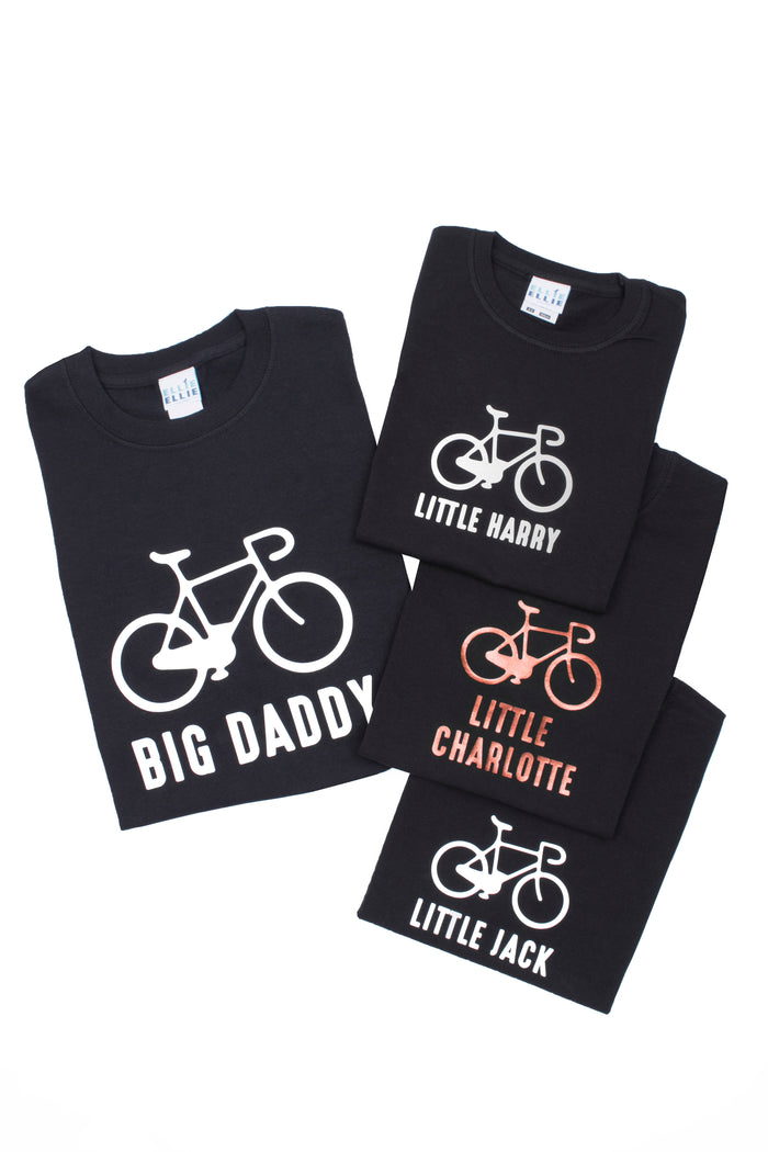 Personalised Bike Big Daddy And Little Me T-Shirt Set