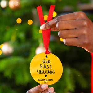 Personalised 'Our First Christmas' Christmas Decoration