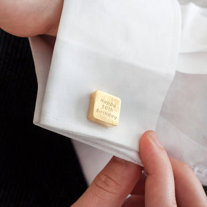 Solid Square Personalised Cufflinks
