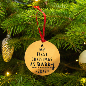 First Christmas As Daddy' Christmas Decoration