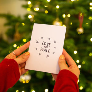 Love And Peace' Christmas Greeting Card