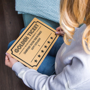 Personalised Giant Golden Ticket