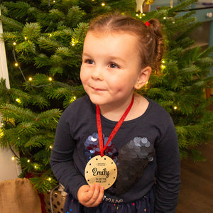 Personalised Children's Santa's Nice List Medal