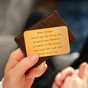 Best Grandad Personalised Message Wallet Keepsake