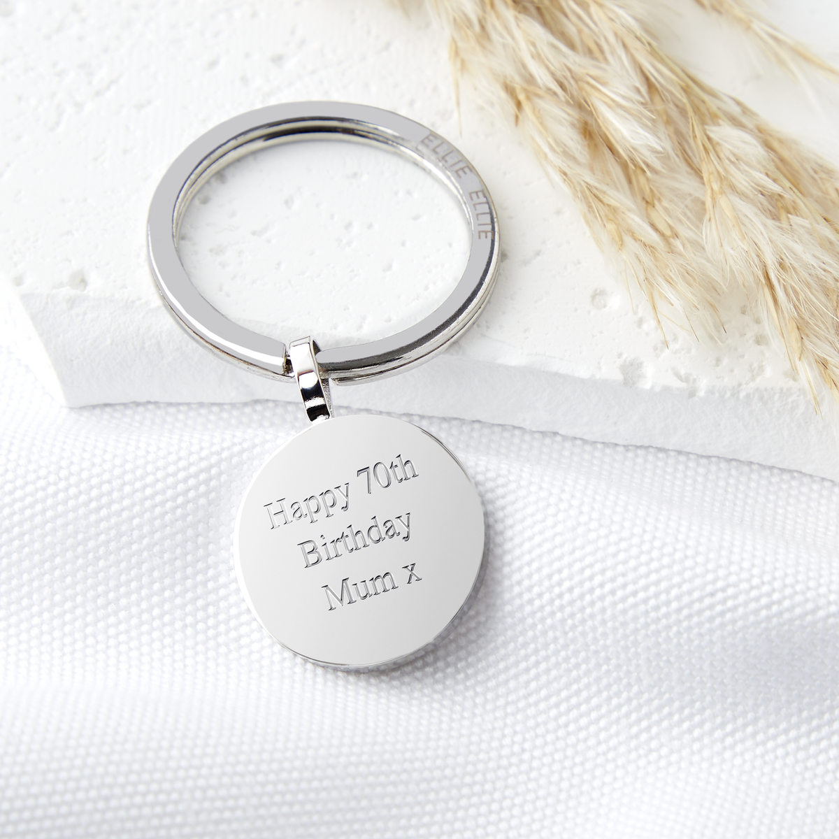 Farthing 1955 70th Birthday Coin Keyring