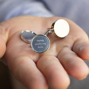Personalised Magnetic Locket Secret Message Cufflinks