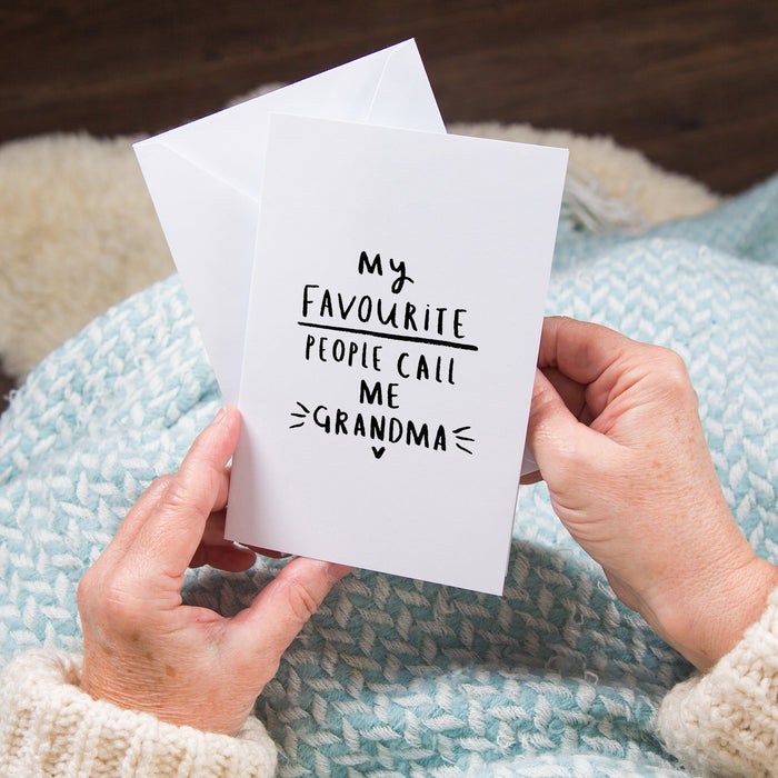 My Favourite People Call Me Grandma' Greetings Card