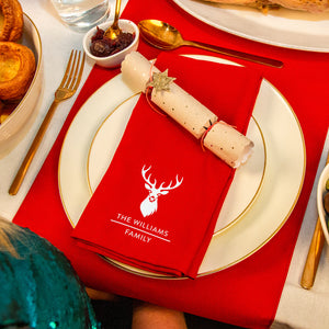 Personalised Family Stag Head Napkins