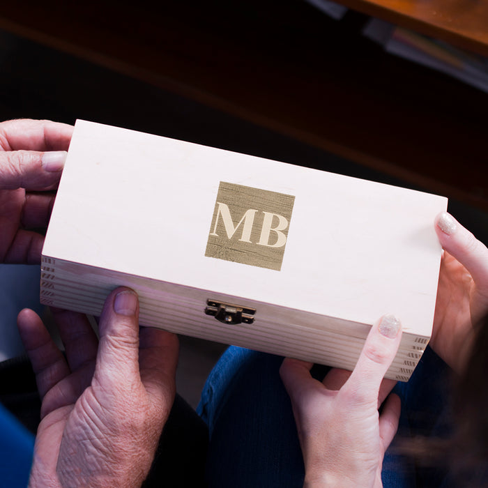 Monogram Personalised Wooden Watch Box