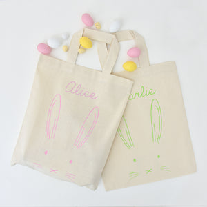 Personalised Easter Bunny Rabbit Egg Hunt Bag