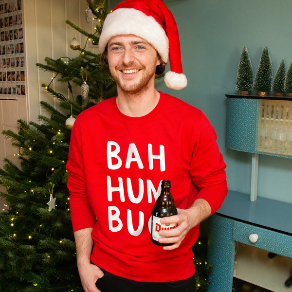 Mens bah humbug christmas jumper hotsell