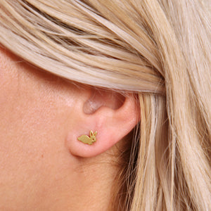 Gold Plated Bunny Earring Studs