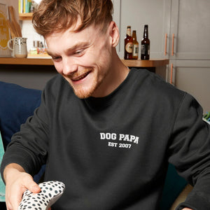 Personalised Dog Papa Est Sweatshirt