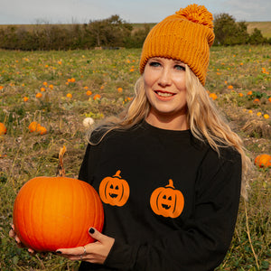 Twin Pumpkin Halloween Sweatshirt Jumper