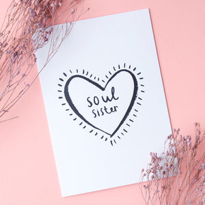 Soul Sister' Palentine's Friendship Greeting Card