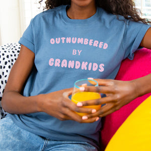 Outnumbered By Grandkids' Grandma T-Shirt Top