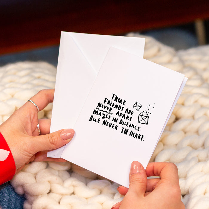 True Friends Are Never Apart' Greetings Card