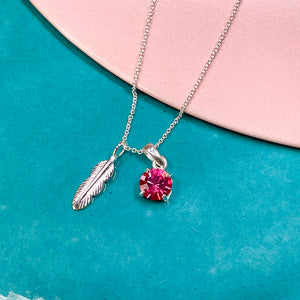 Feathers Appear' Remembrance Silver Feather Necklace