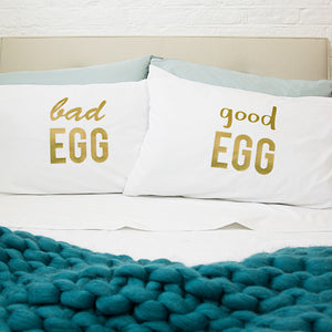 Good Egg/Bad Egg' Pillow Case Set