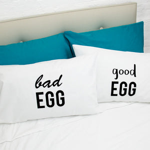 Good Egg/Bad Egg' Pillow Case Set