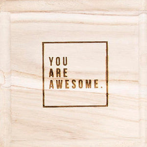 You Are Awesome Wooden Cufflink / Men's Accessories Box