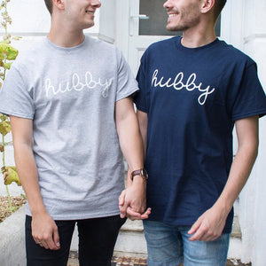 Couples 'Hubby and Hubby' Couples T-Shirt Set
