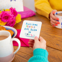 Awesome People Are Born In' Birthday Coaster