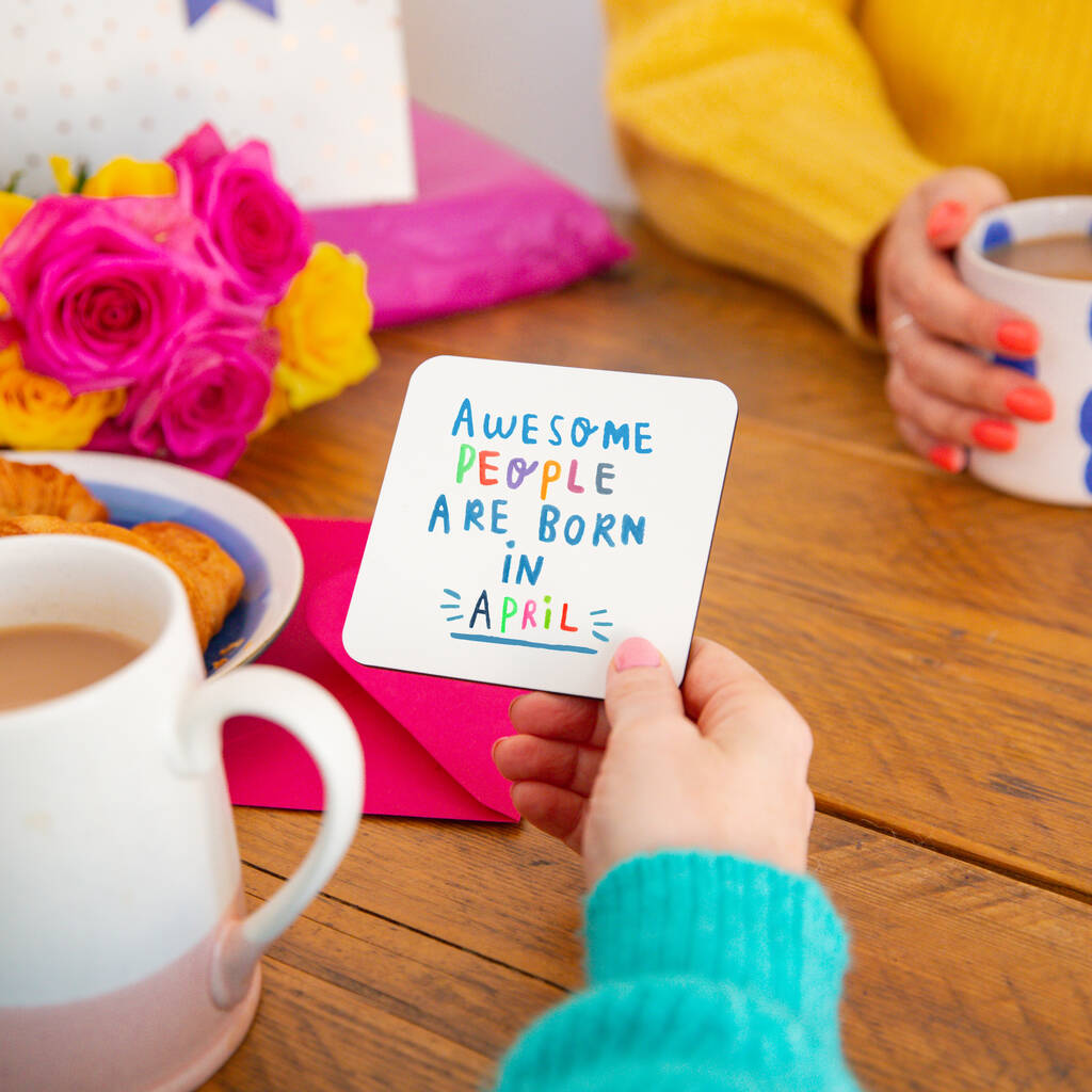 Awesome People Are Born In' Birthday Coaster