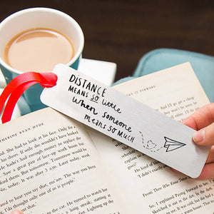 Distance Means' Long Distance Relationship Bookmark