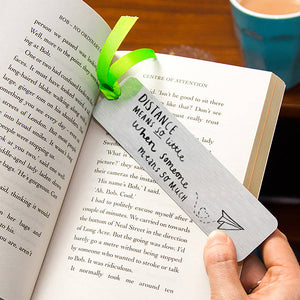 Distance Means' Long Distance Relationship Bookmark