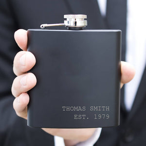 Established Name And Date Personalised Hip Flask
