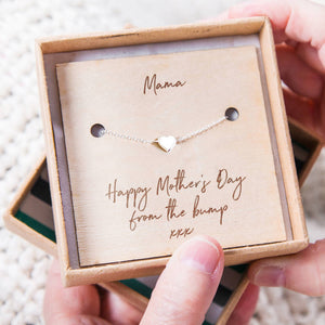Happy Mother's Day From The Bump' Heart Bracelet