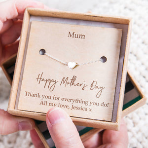 Happy Mother's Day' Personalised Heart Bracelet