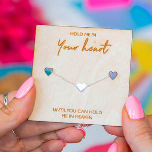 Hold Me In Your Heart' Remembrance Heart Necklace