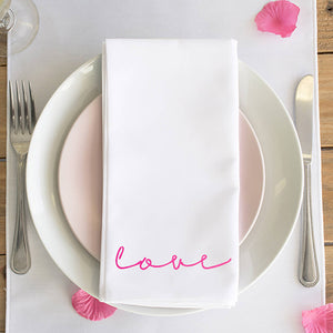 Love' Neon Letters Napkin Set Of Two