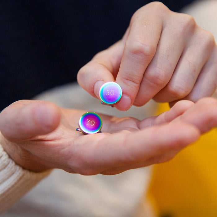 Milestone Birthday Personalised Circle Cufflinks