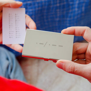 Morse Code Personalised Initial Business Card Holder