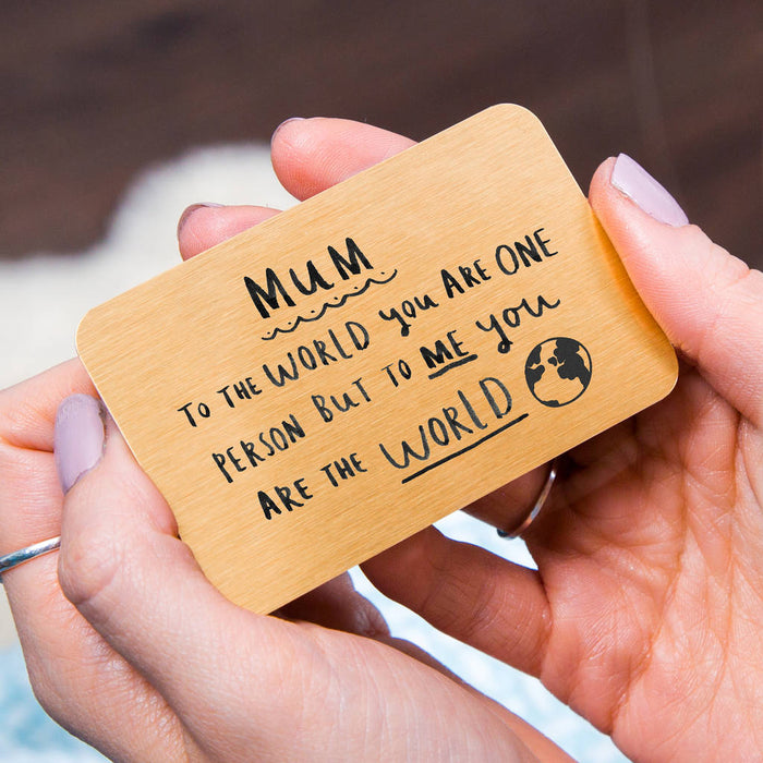 Mum You're The World To Me' Purse Keepsake